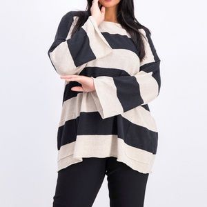 Eileen Fisher Linen Striped Sweater
